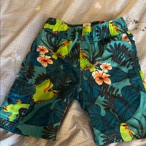 Tropical Print Boys Swim Shorts